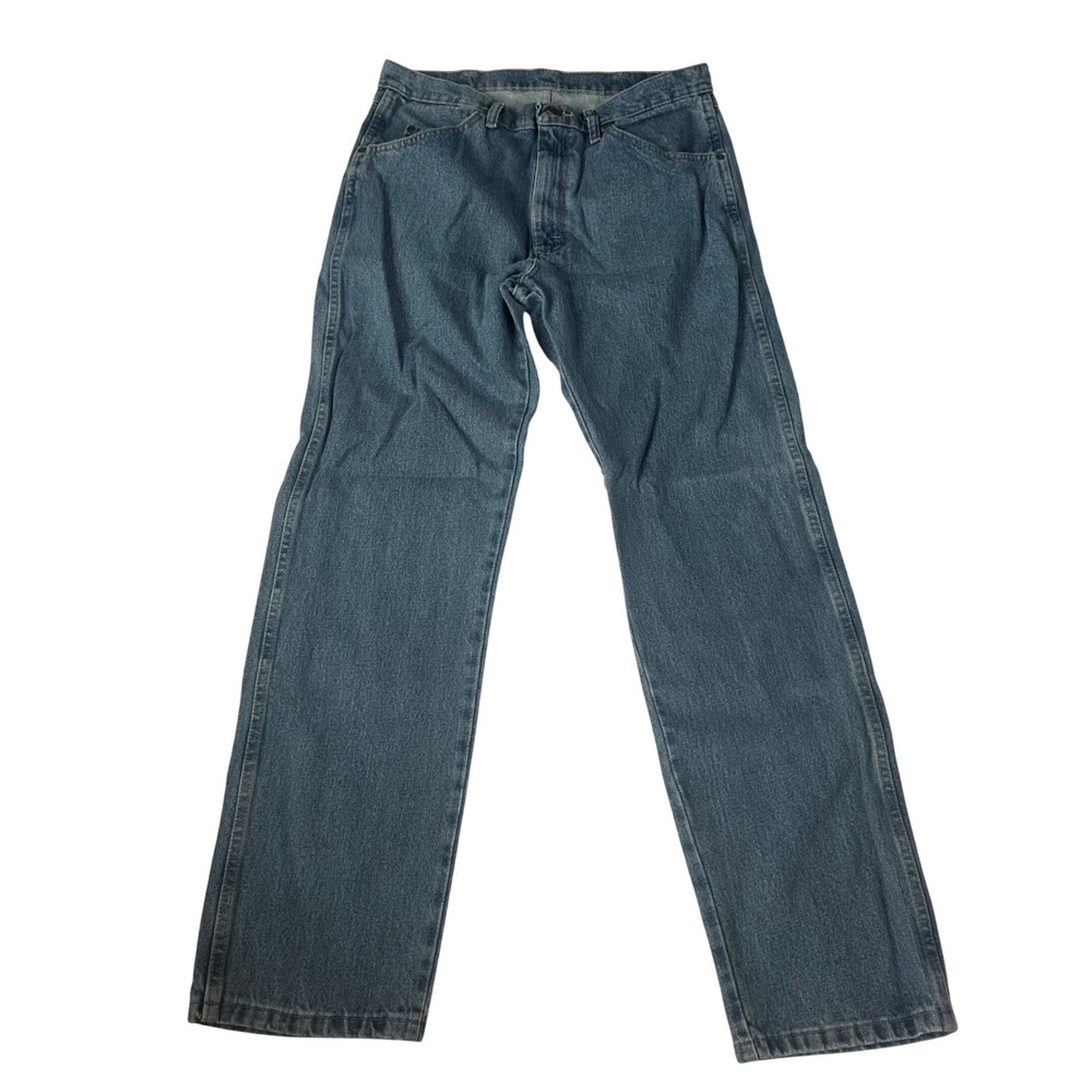 Wrangler Blues Mens Straight Leg Jeans Medium Wash Denim 34x32 10WB902GI